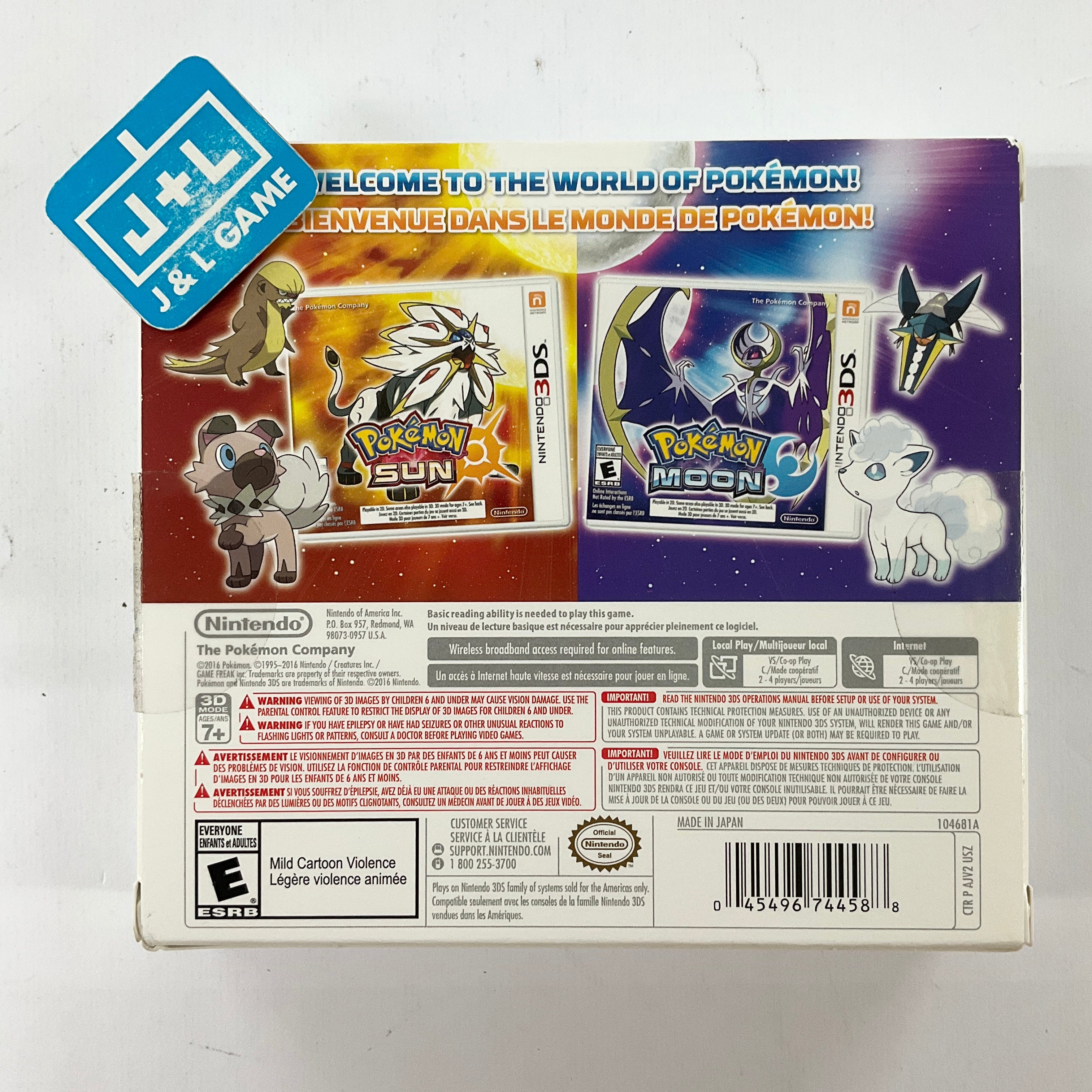 Pokemon Sun and Pokemon Moon Dual Pack for Nintendo 3DS fashion