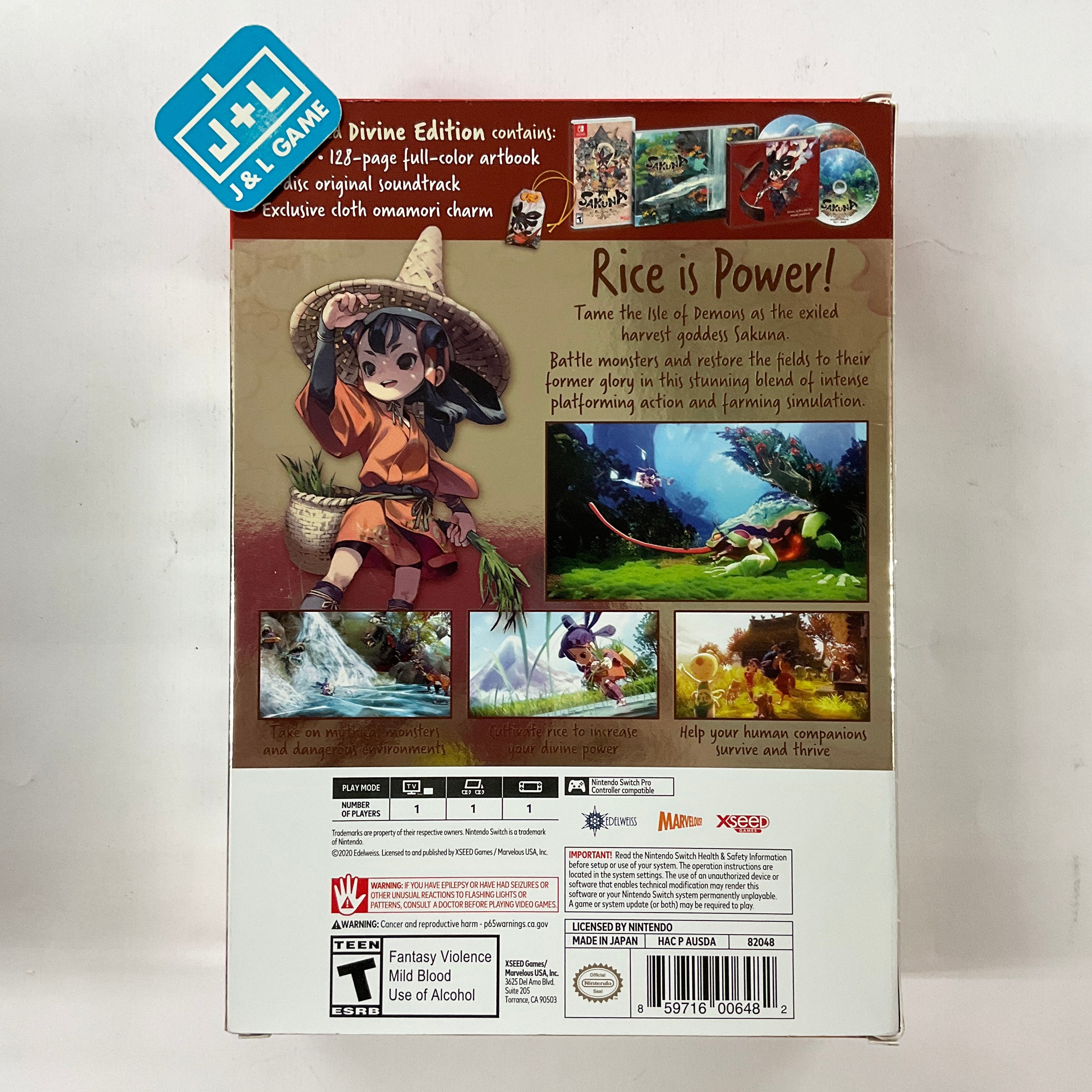 Sakuna Of Rice and Ruin (Divine Edition) - (NSW) Nintendo Switch [Pre-Owned] Video Games Xseed   