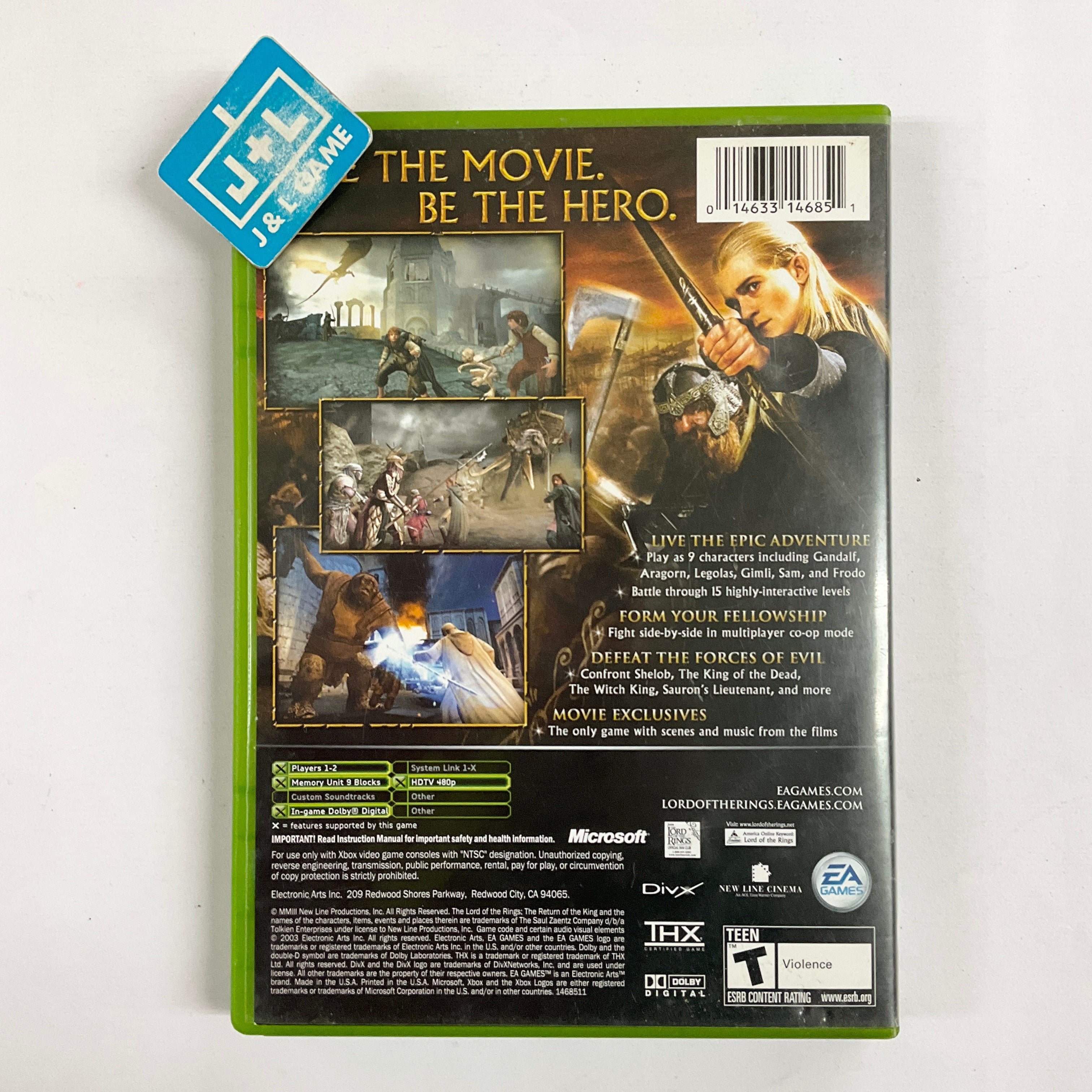 The Lord of the Rings: The Return of the King - (XB) Xbox [Pre-Owned] Video Games EA Games   