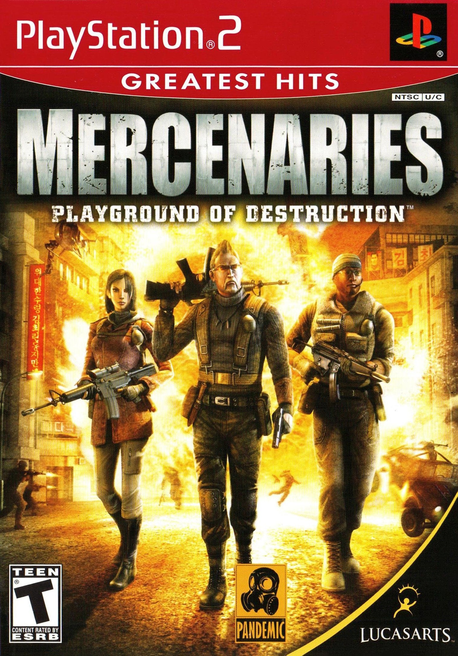 Mercenaries: Playground of Destruction (Greatest Hits) - (PS2) PlayStation 2 [Pre-Owned] Video Games LucasArts   