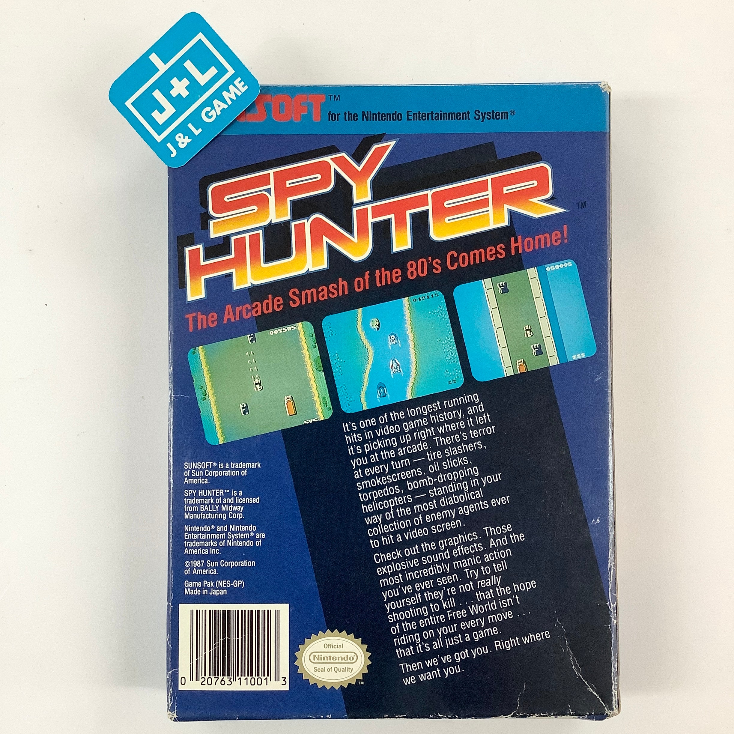 WATA CIB Spy Hunter Sunsoft NES CIB 5.5 buy Grade