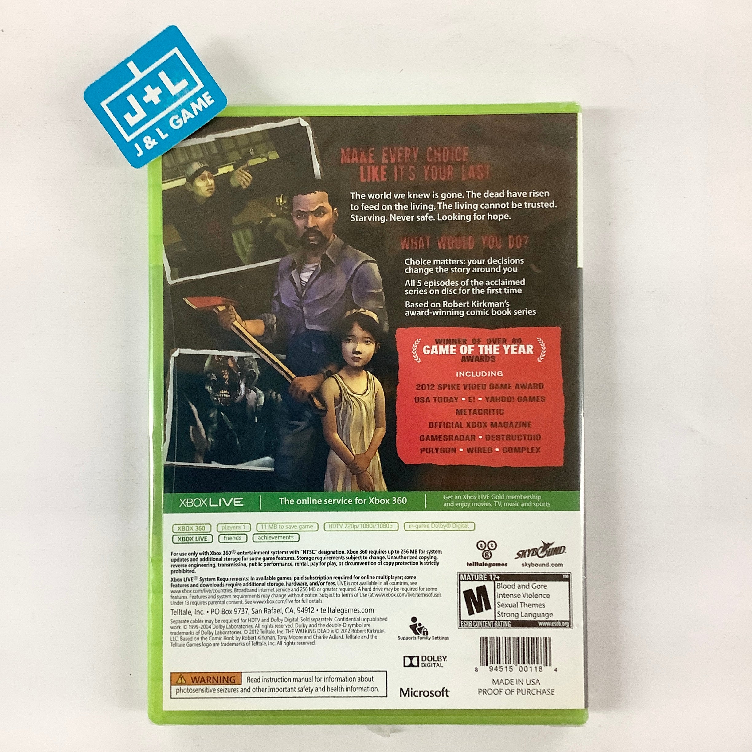 The Walking outlet Dead: A Telltale Games Series Collector's Edition for Xbox 360