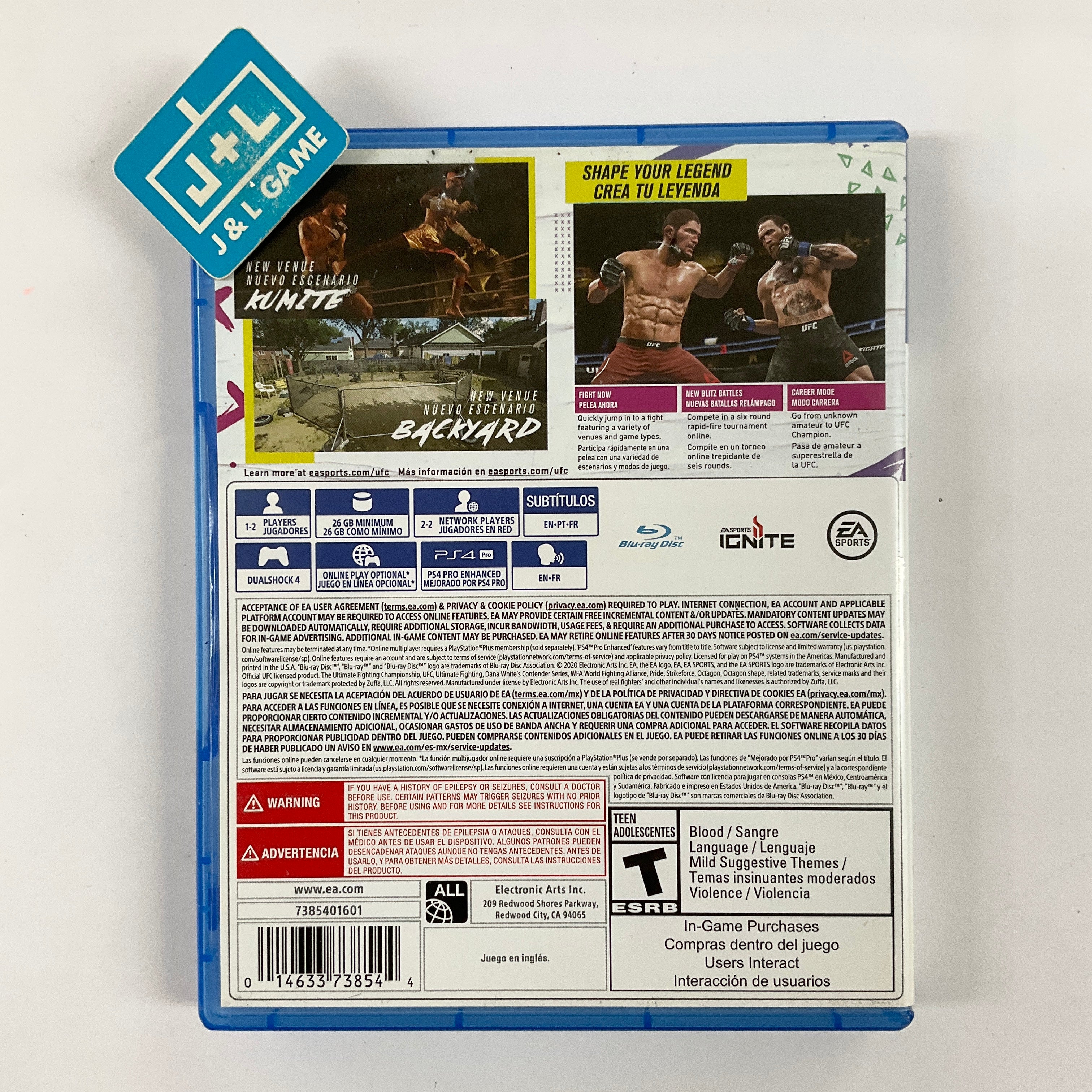 UFC 4 - (PS4) PlayStation 4 [Pre-Owned] Video Games Electronic Arts   