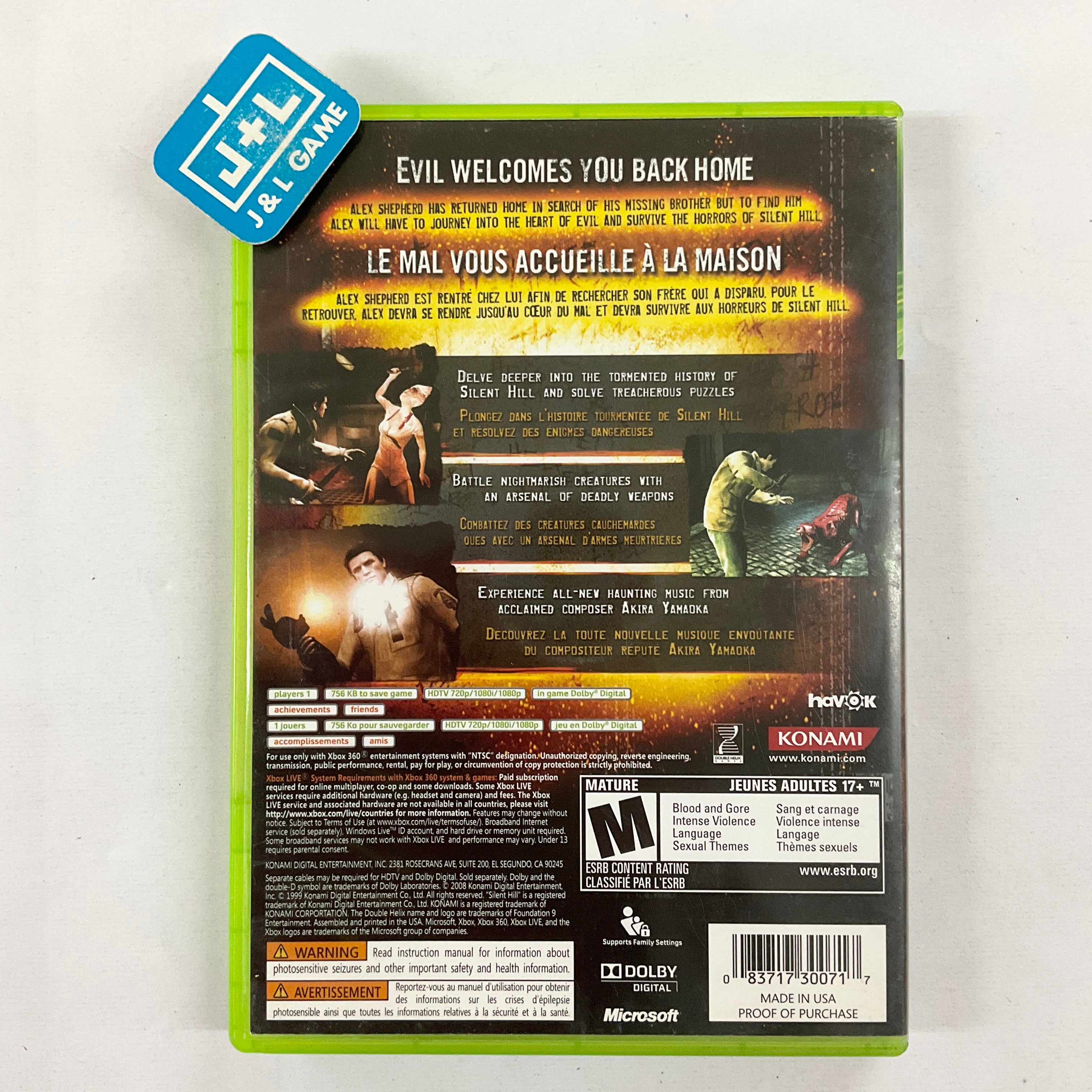 Silent Hill: Homecoming - Xbox 360 [Pre-Owned] Video Games Konami   