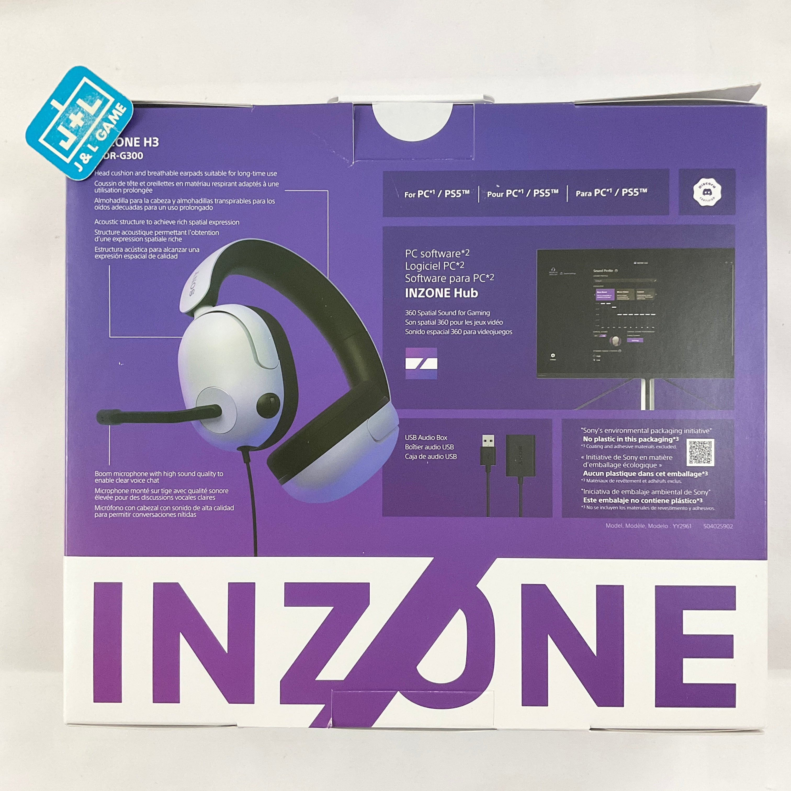 Sony INZONE H3 Wired Gaming Headset MDR-G300 (White) - (PS5) Playstation 5 ACCESSORIES Sony   