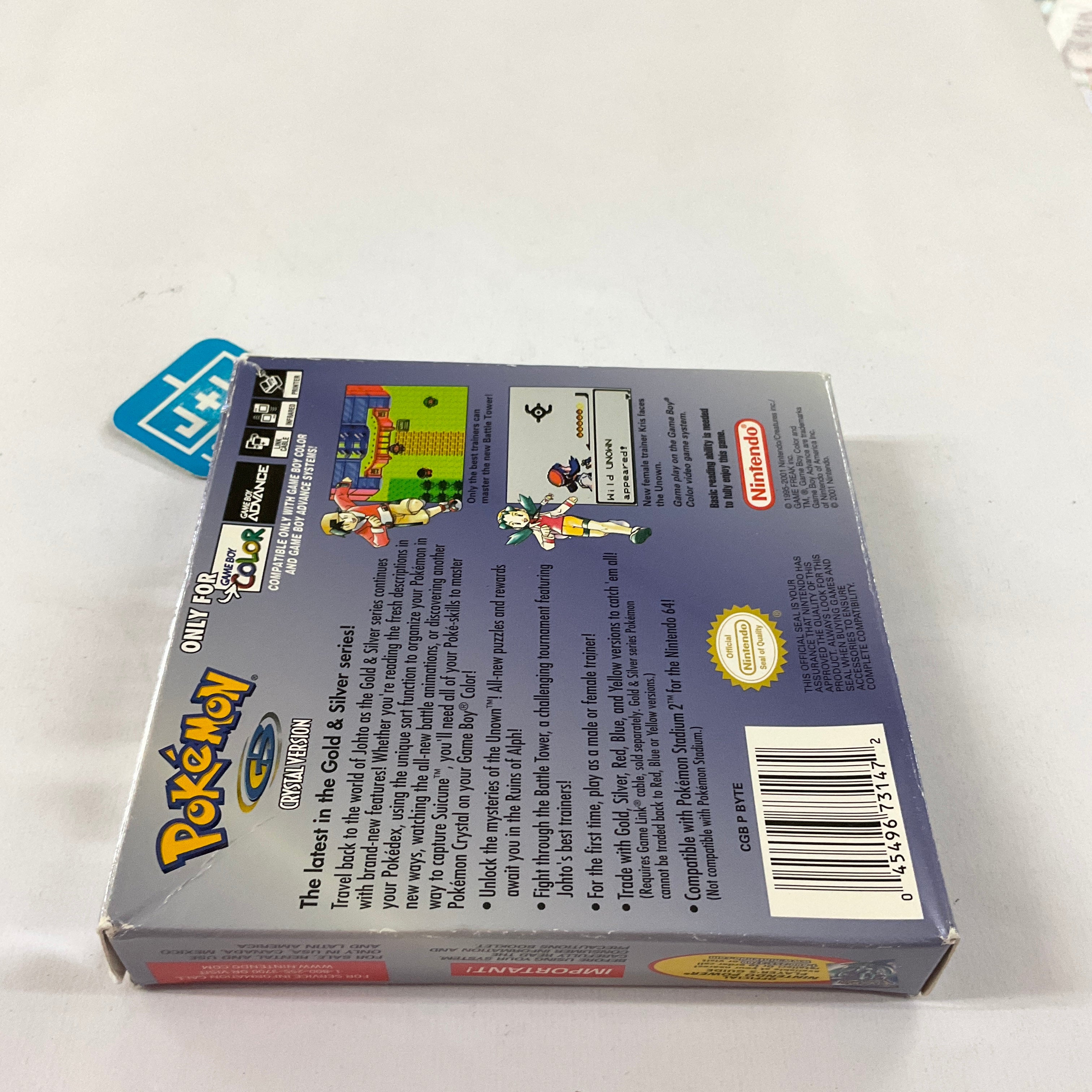 Pokemon Crystal for Nintendo Gameboy Color/Advance factory