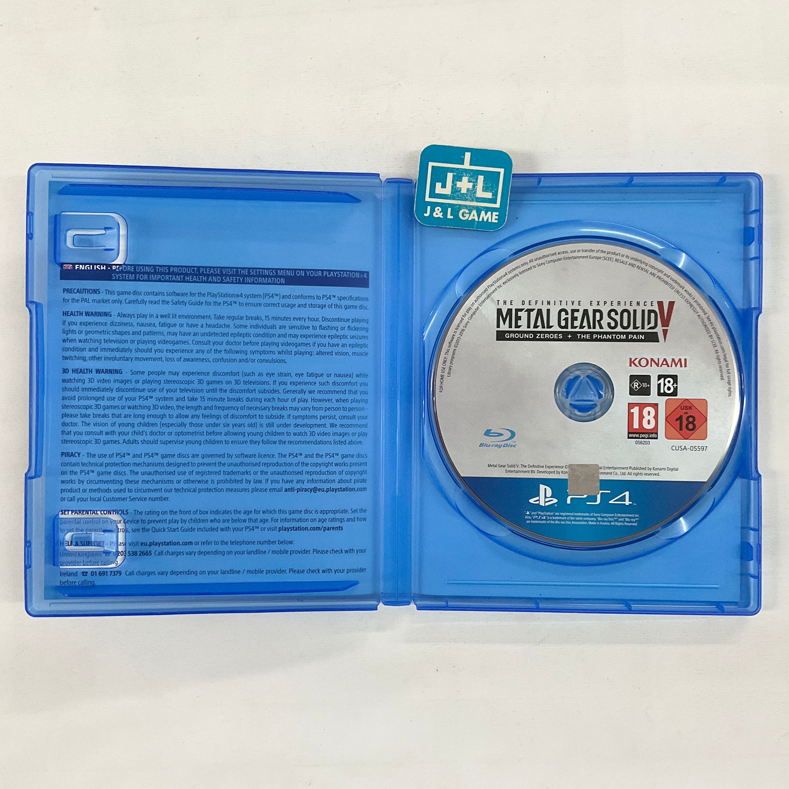 Metal Gear Solid V: The Definitive Experience - (PS4) PlayStation 4 [Pre-Owned] (European Import) Video Games Konami   