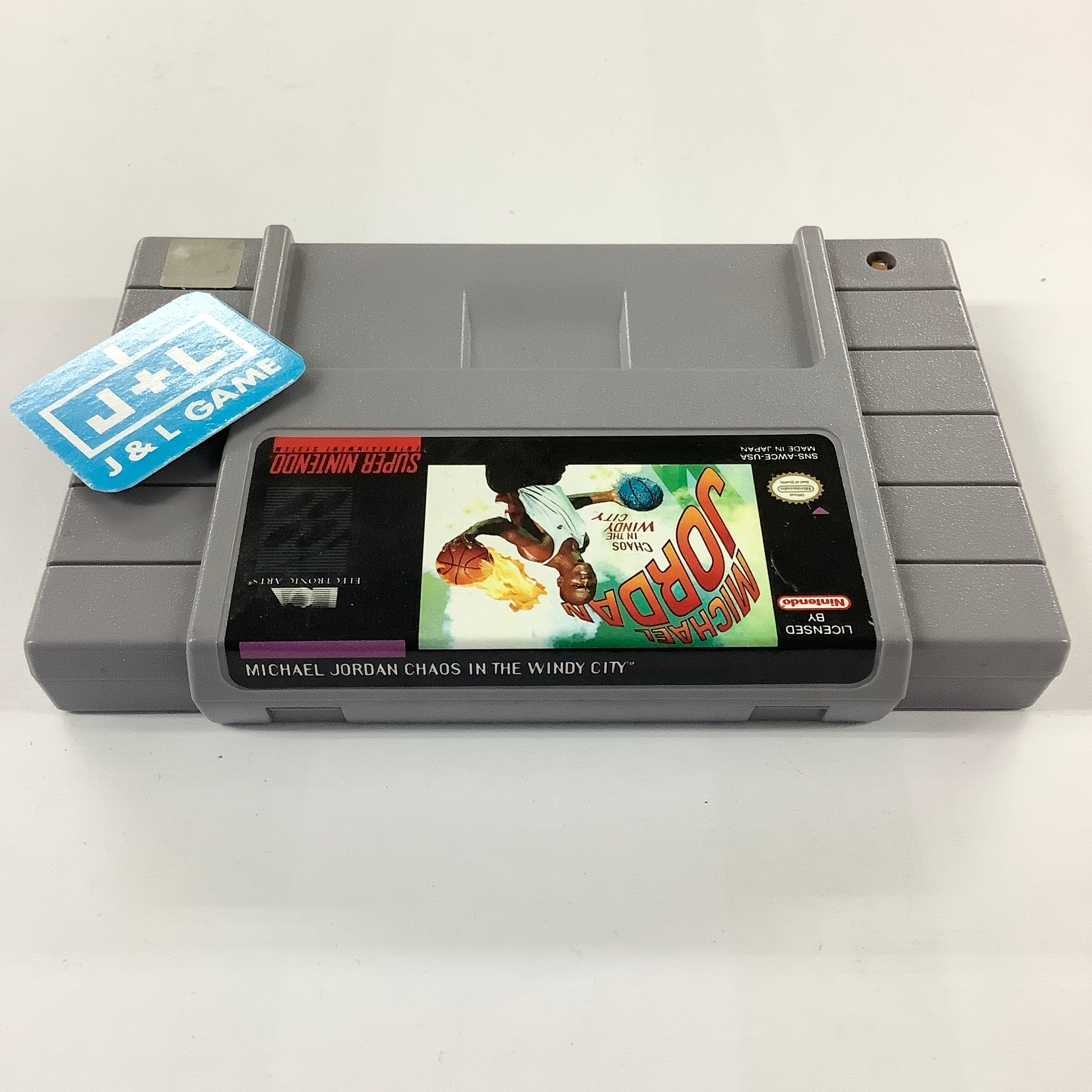 Michael Jordan Chaos in the Windy City SNES Super Nintendo Pre O J L Game