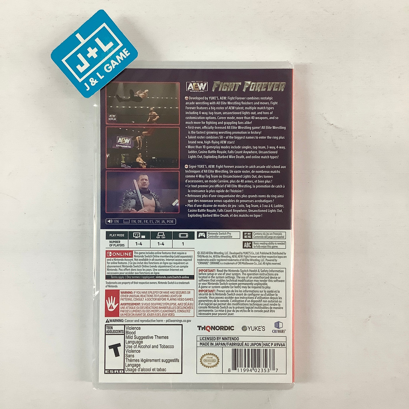 AEW: Fight | Nintendo Forever Game (NSW) - J&L Switch