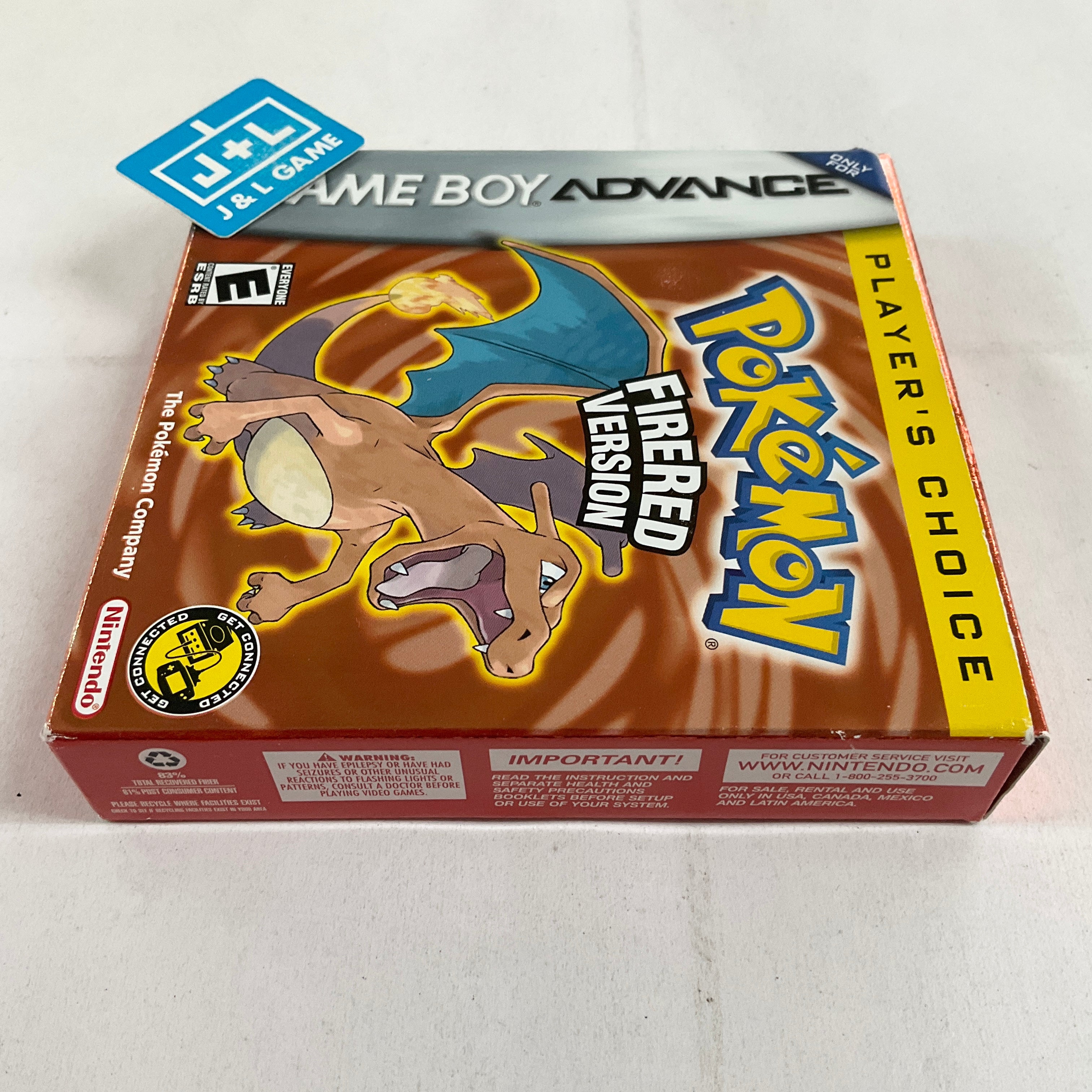 Pokemon FireRed Version (Player's Choice) - (GBA) Game Boy Advance [Pre-Owned] Video Games Nintendo   