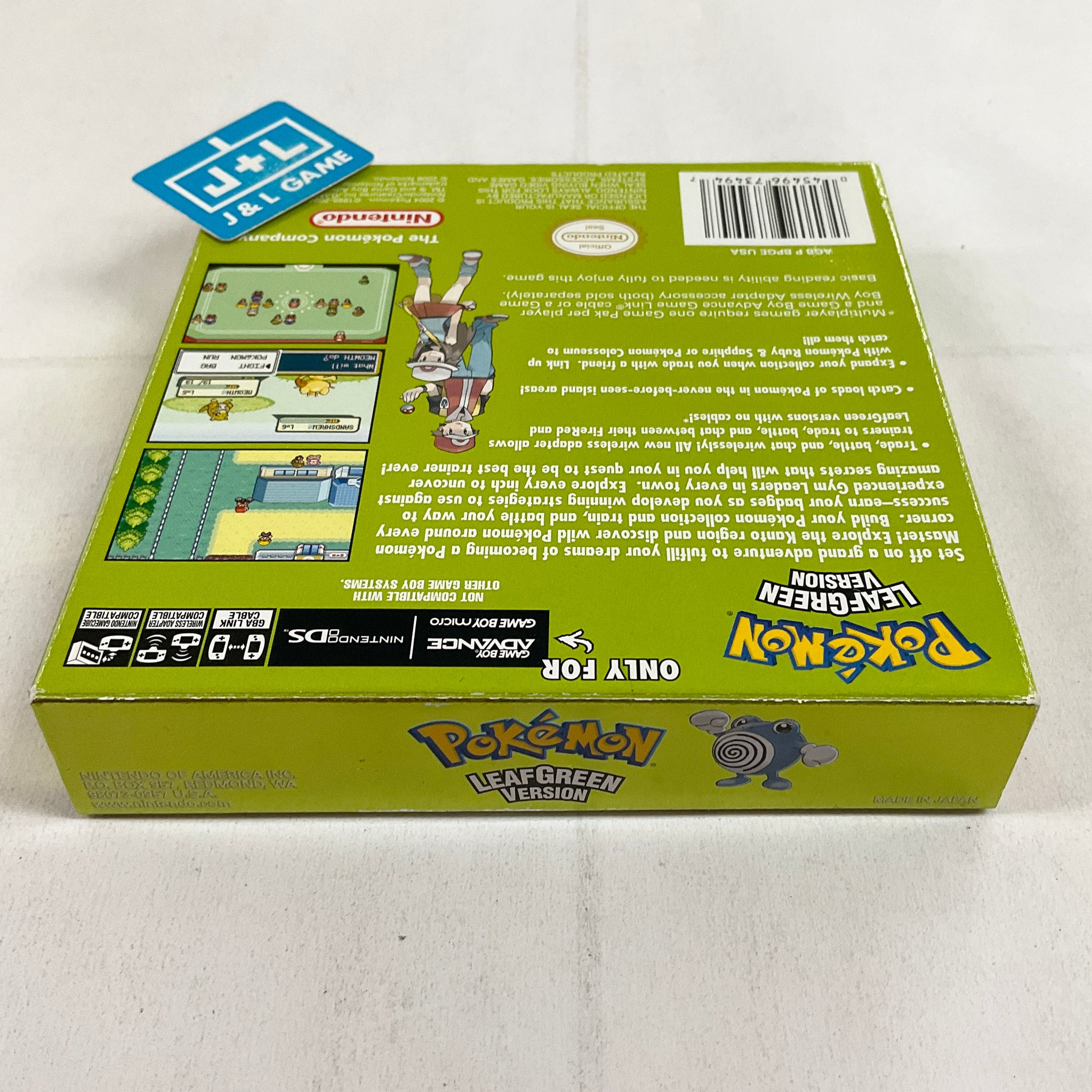 Pokemon LeafGreen Version (Player's Choice) - (GBA) Game Boy Advance ...