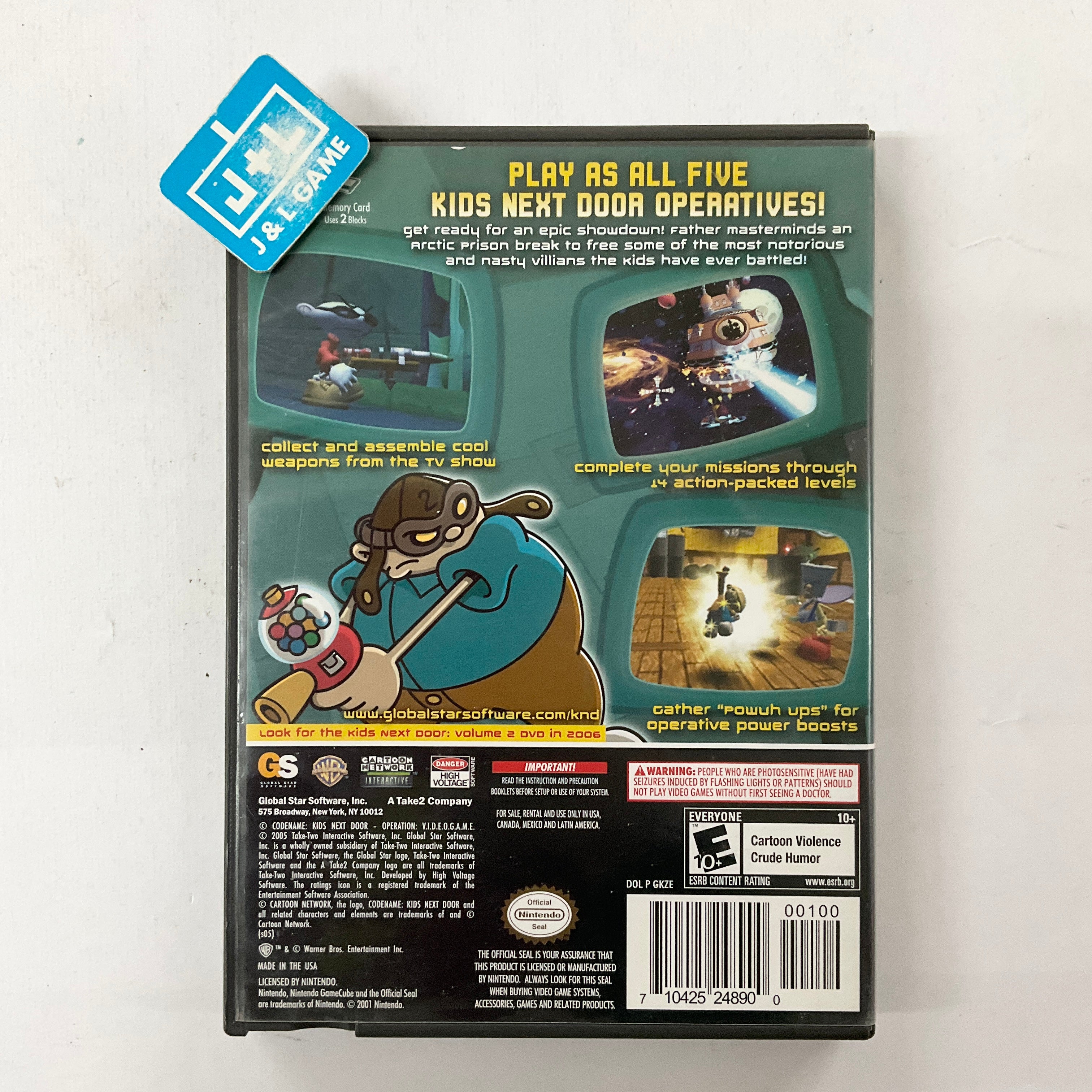 Codename Kids Next Door Operation VIDEOGAME 2024 (Nintendo GameCube, 2005) Sealed