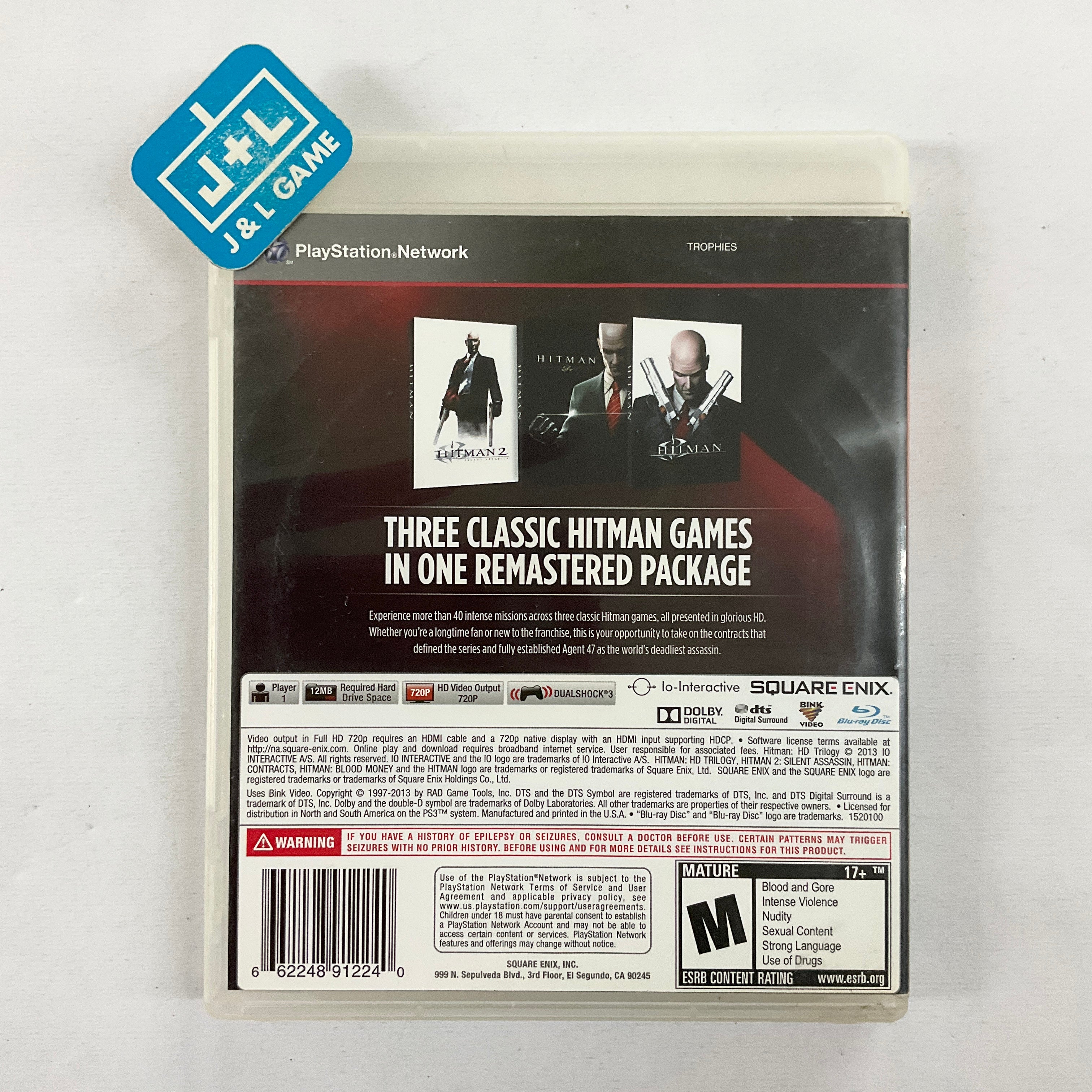 Hitman HD Trilogy - (PS3) Playstation 3 [Pre-Owned] Video Games Square Enix   