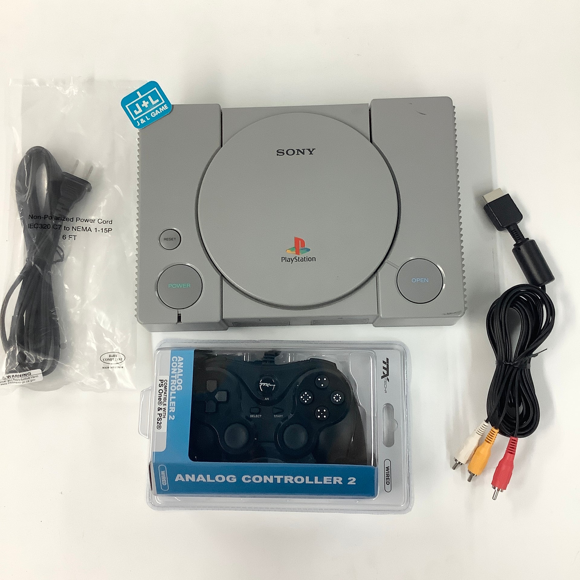 Sony PlayStation 1 PS1 Gray Game Console Full Set Japanese Version Fast  Shipping