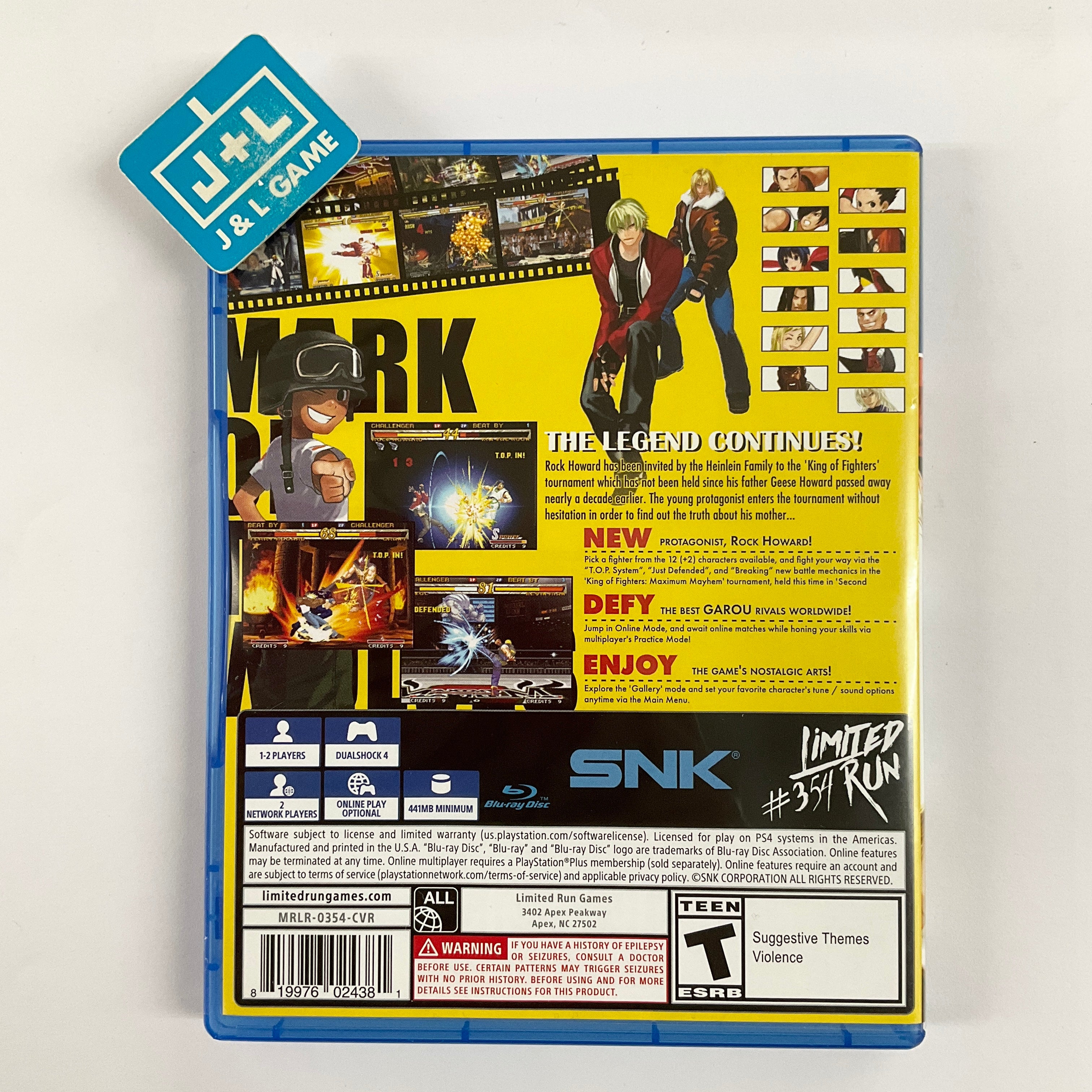 Garou: Mark of the Wolves (Limited Run #354) - (PS4) PlayStation 4 [Pre-Owned] Personal Computer Limited Run Games   