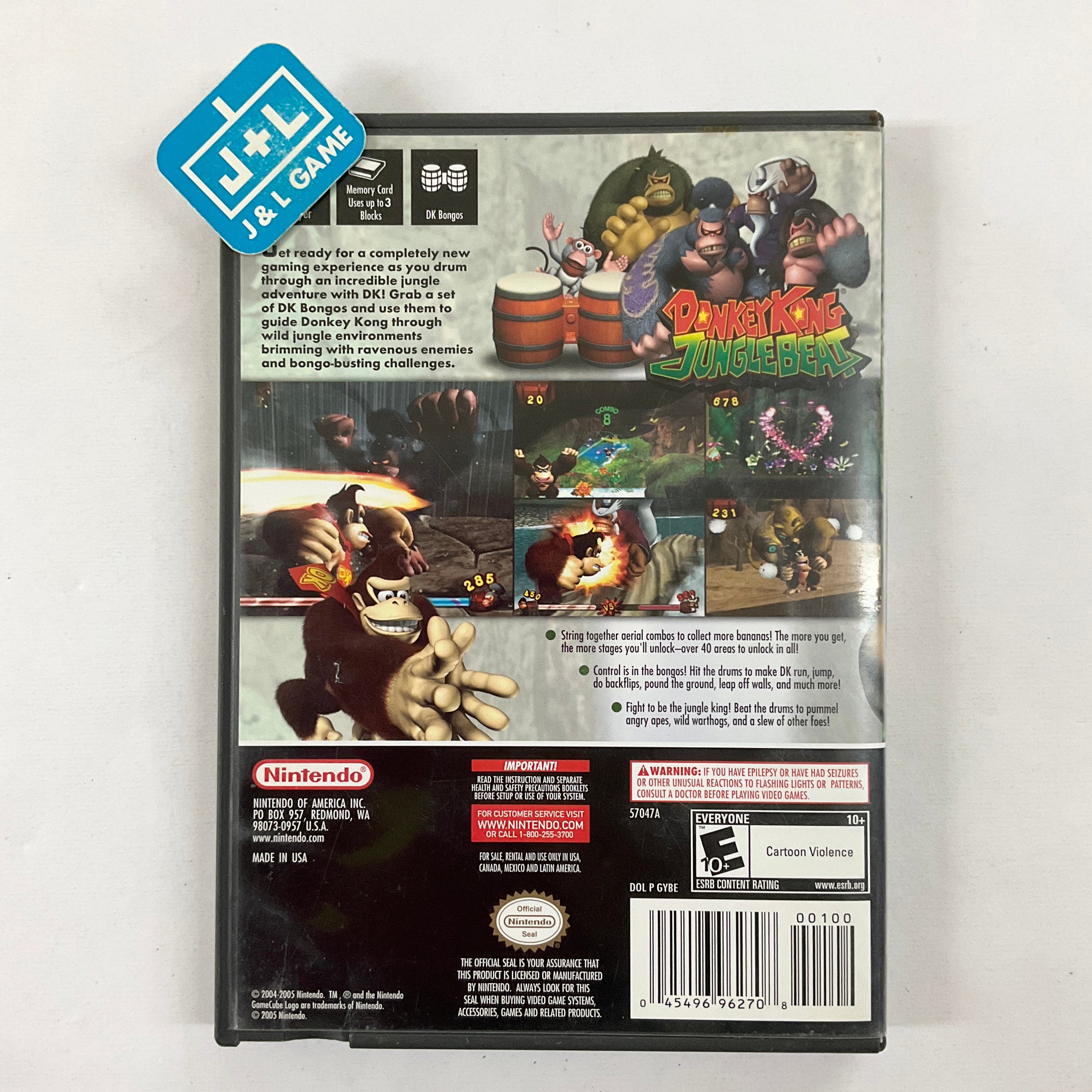 Donkey Kong Jungle Beat DL-DOL-GYBE-USA (Nintendo GameCube, 2005) Factory store Sealed