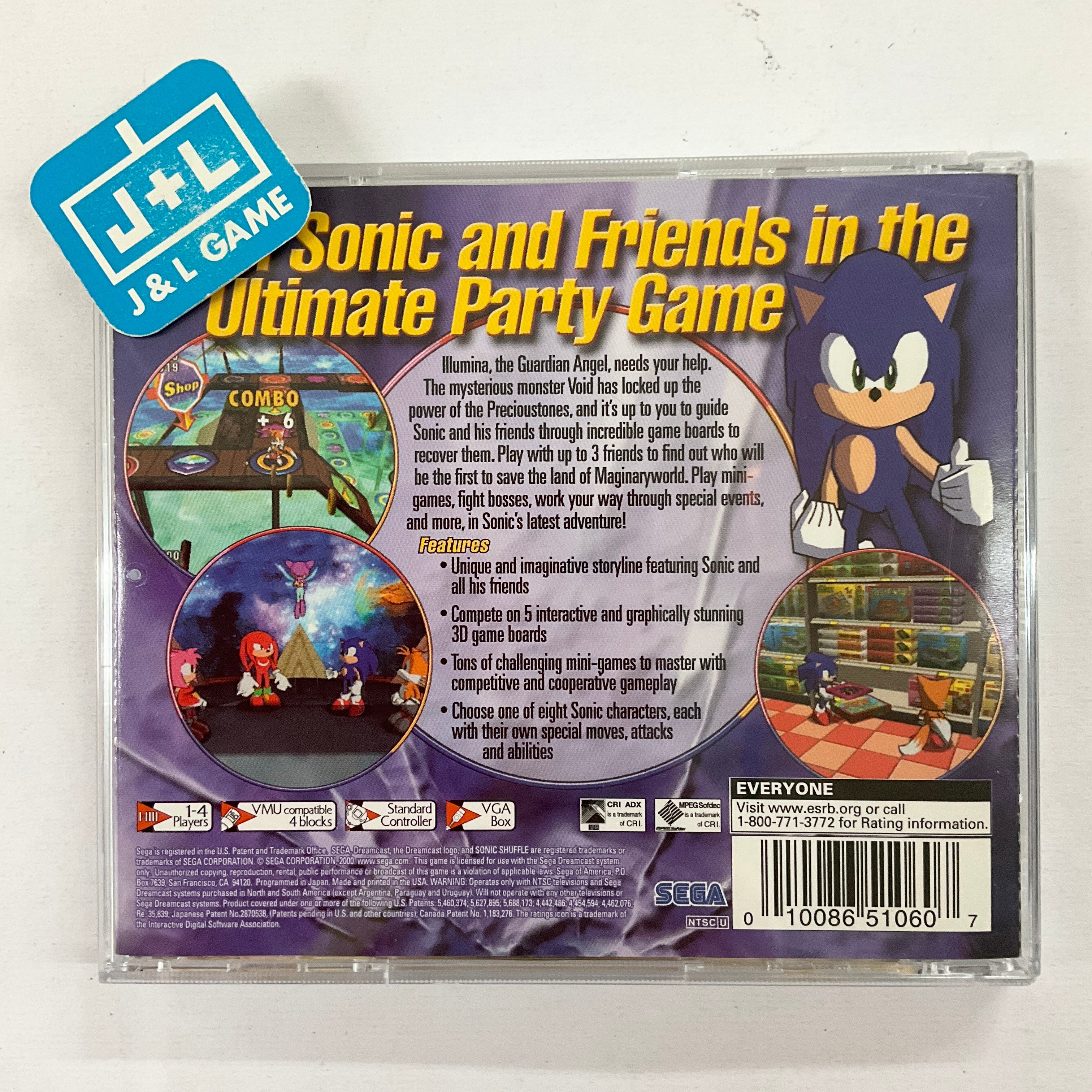 Dreamcast shops Sonic Shuffle cd