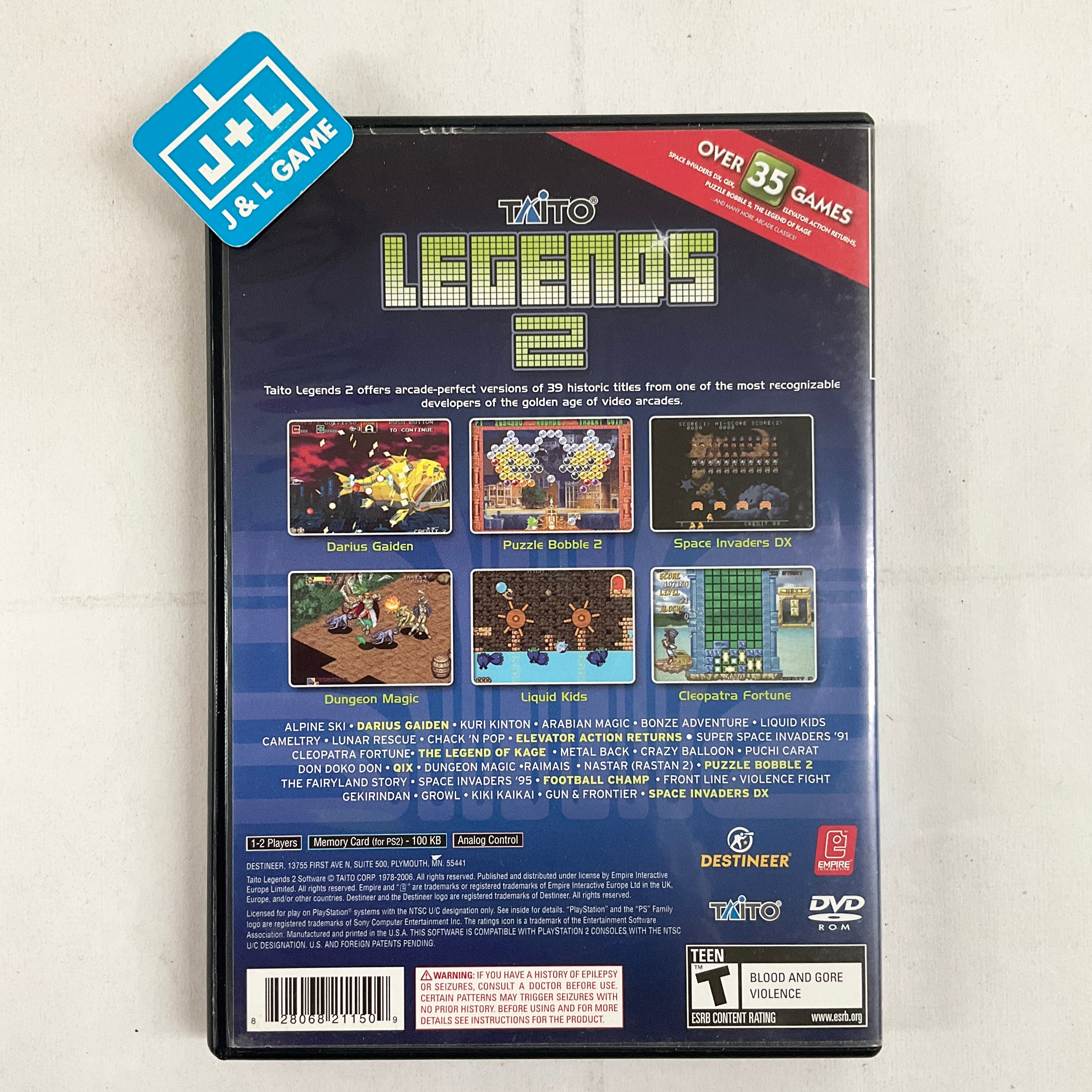 Taito Legends 2 - (PS2) PlayStation 2 [Pre-Owned] | J&L Game