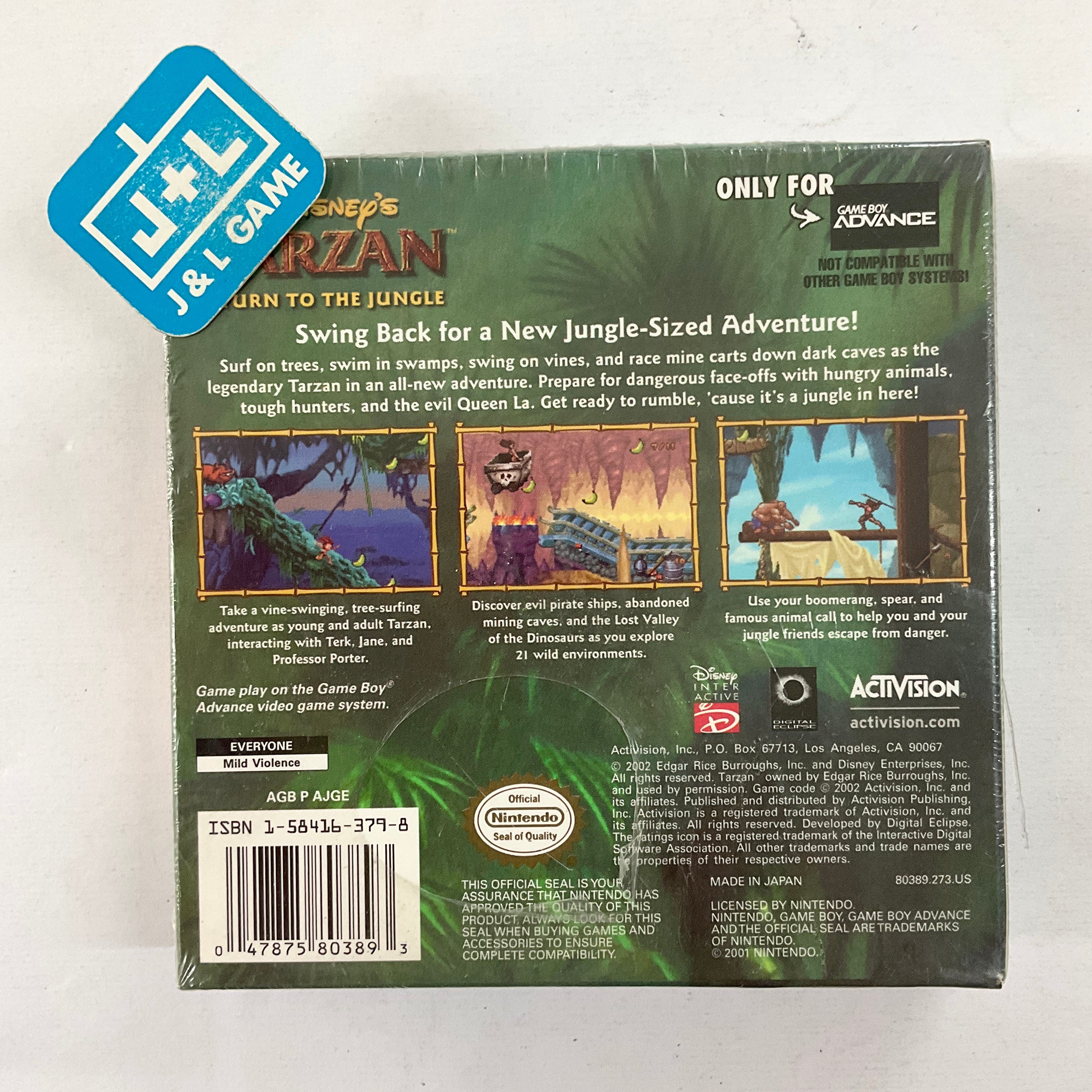 Disney's Tarzan: Return to the Jungle - (GBA) Game Boy Advance Video Games Activision   