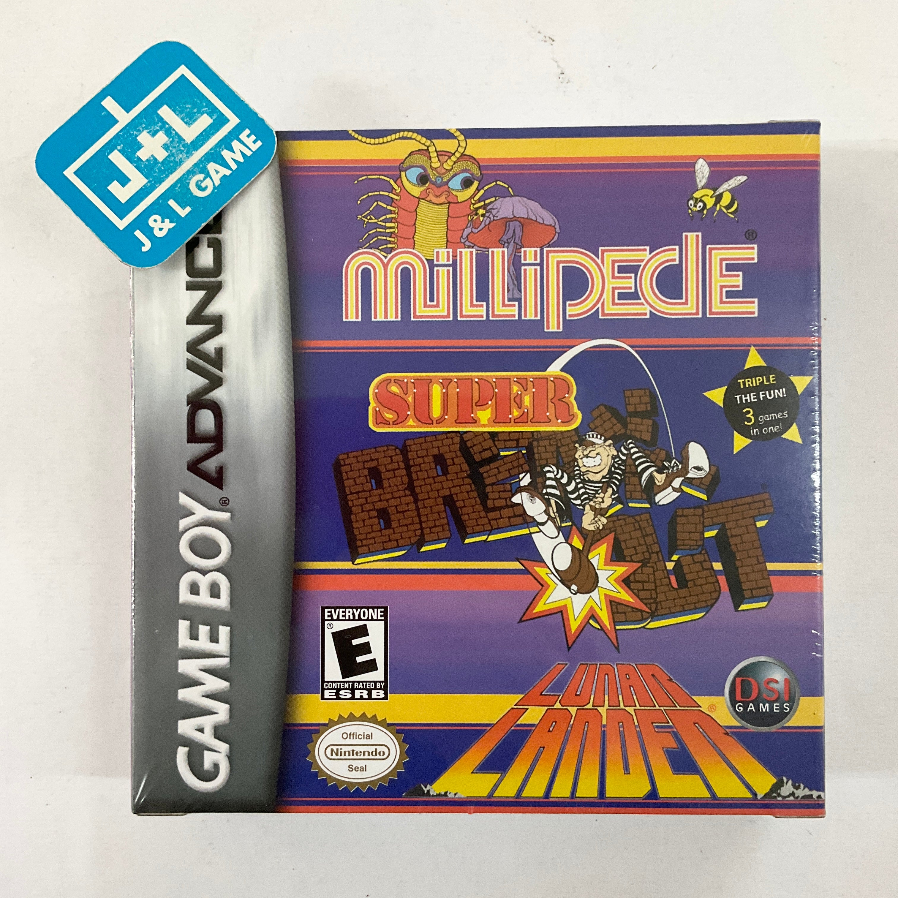 Millipede / Super Breakout / Lunar Lander - (GBA) Game Boy Advance Video Games DSI Games   