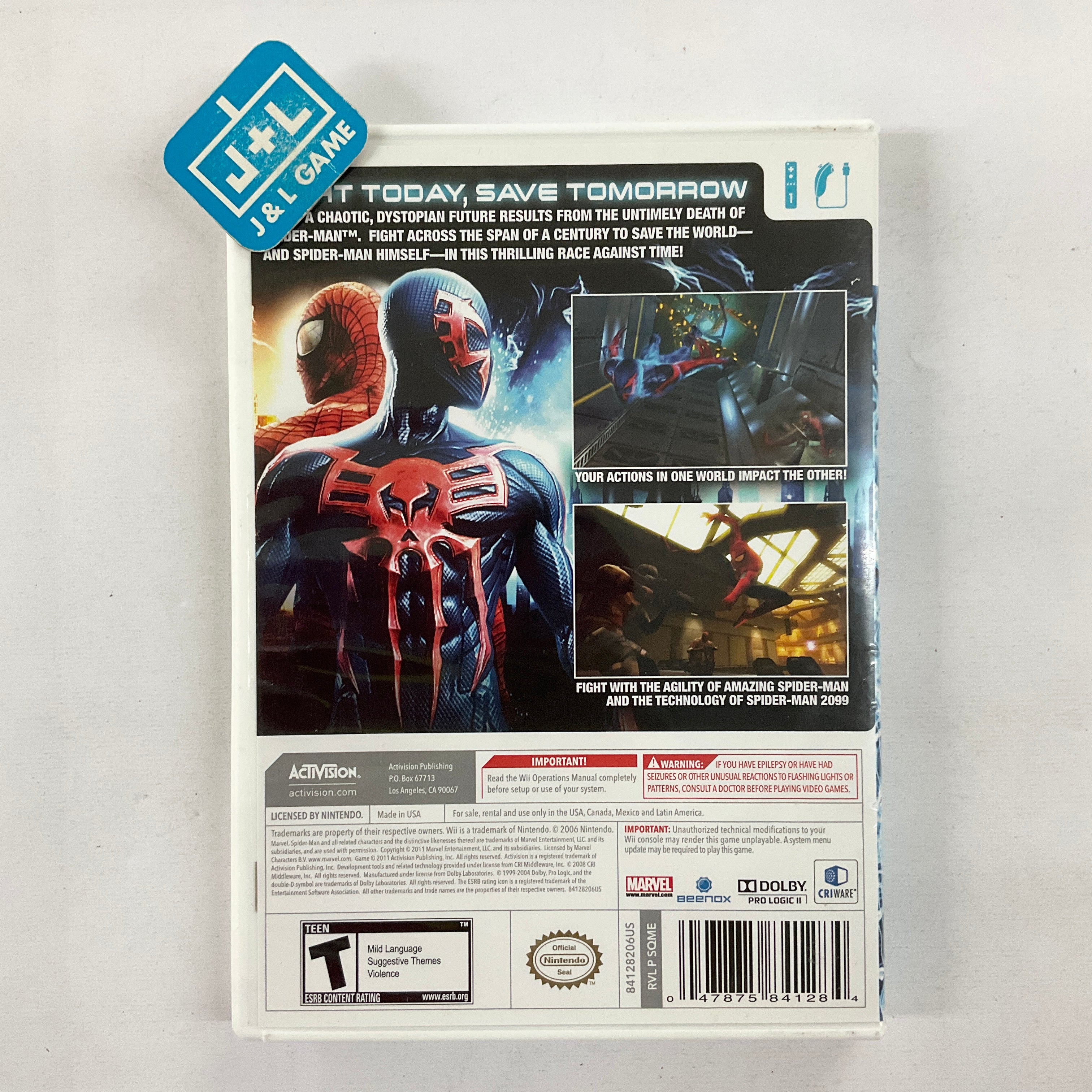 Spider-man: The Edge of Time - Nintendo Wii [Pre-Owned] | J&L Game