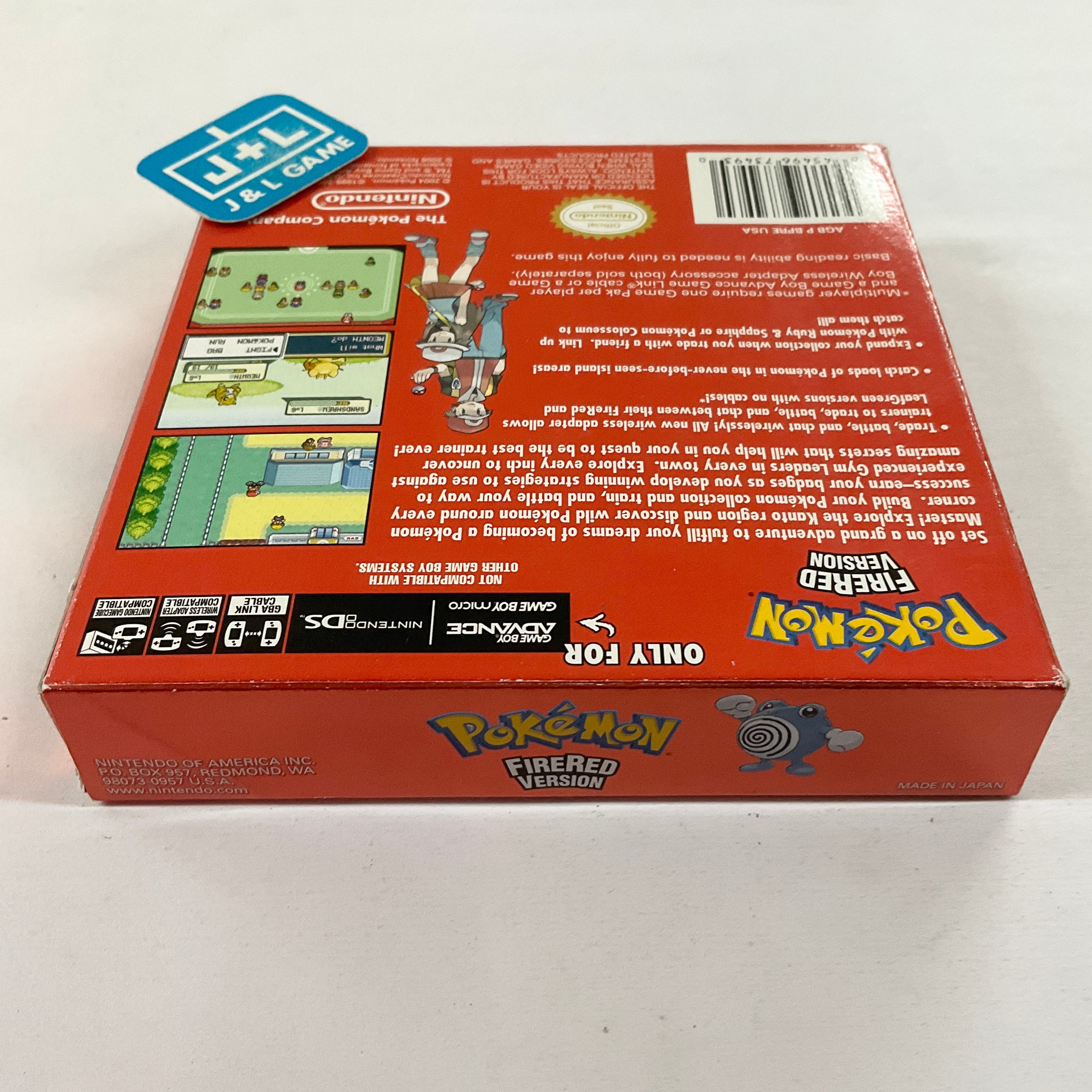 Outlets Pokemon FireRed Player's Choice for Nintendo Gameboy Advance