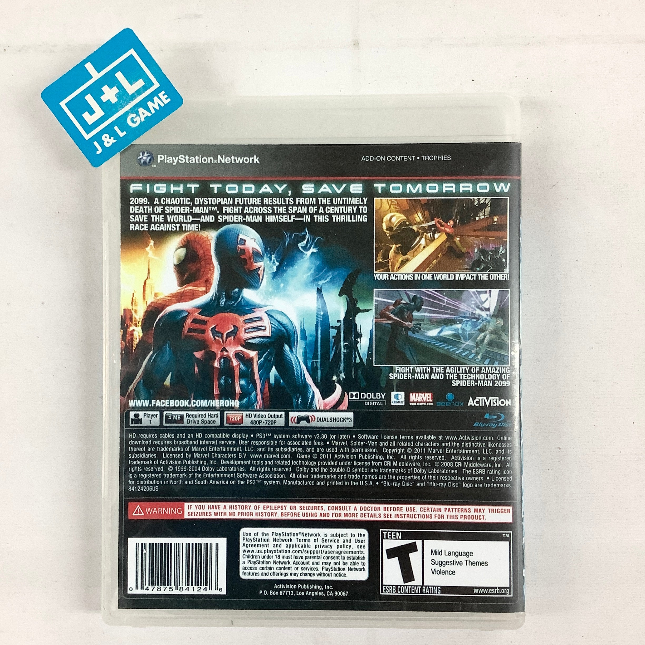 Spider-Man: sold Edge of Time For Playstation 3