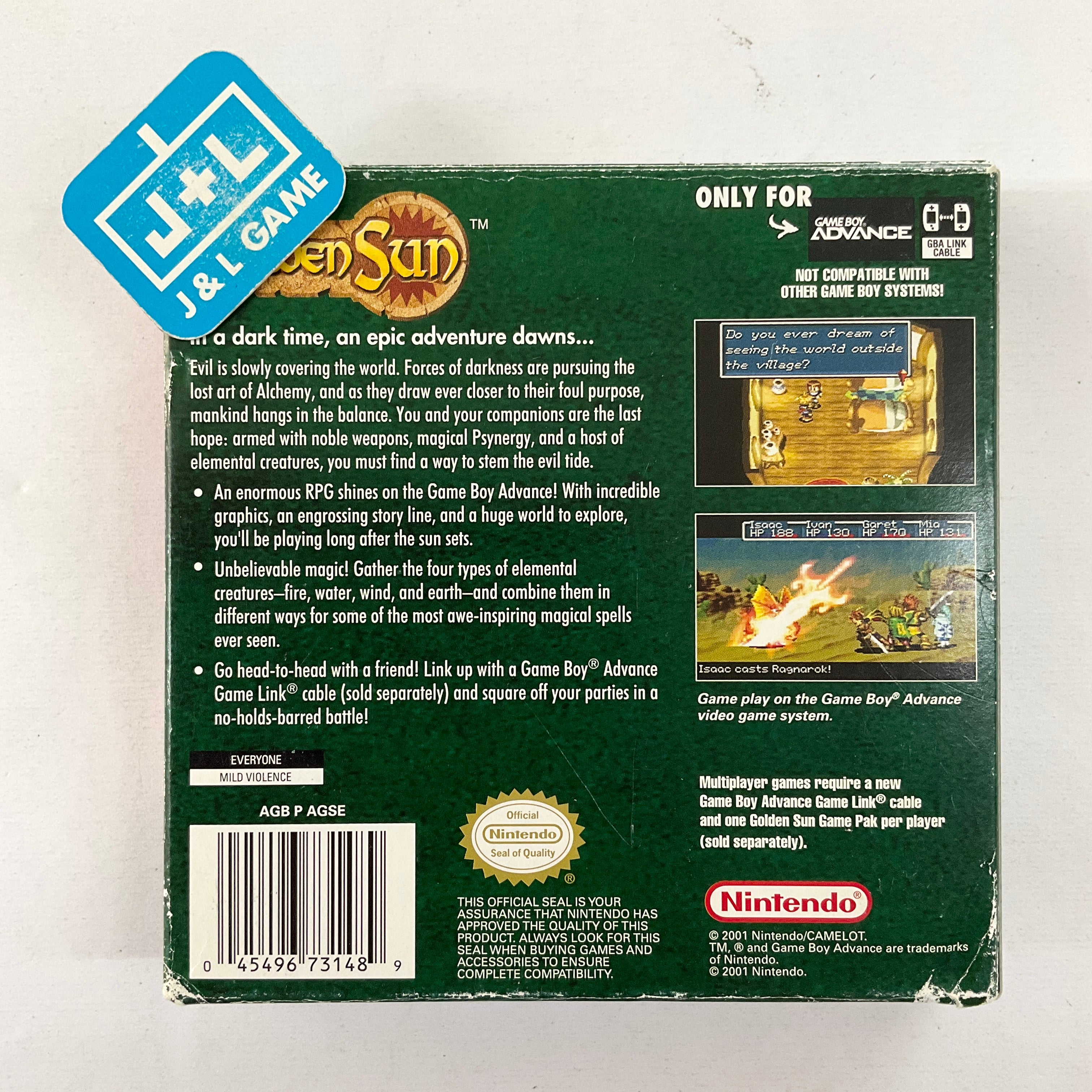 Golden Sun - (GBA) Game Boy Advance [Pre-Owned] Video Games Nintendo   