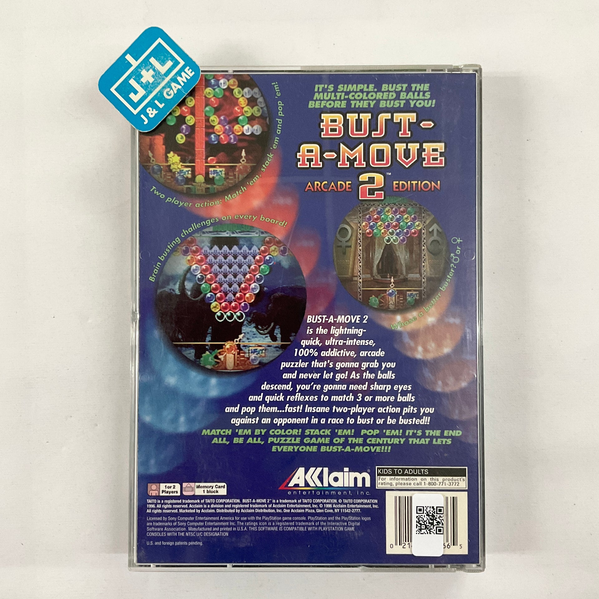 Bust-A-Move 2 Arcade Edition (Long Box) - (PS1) PlayStation 1 [Pre-Own ...