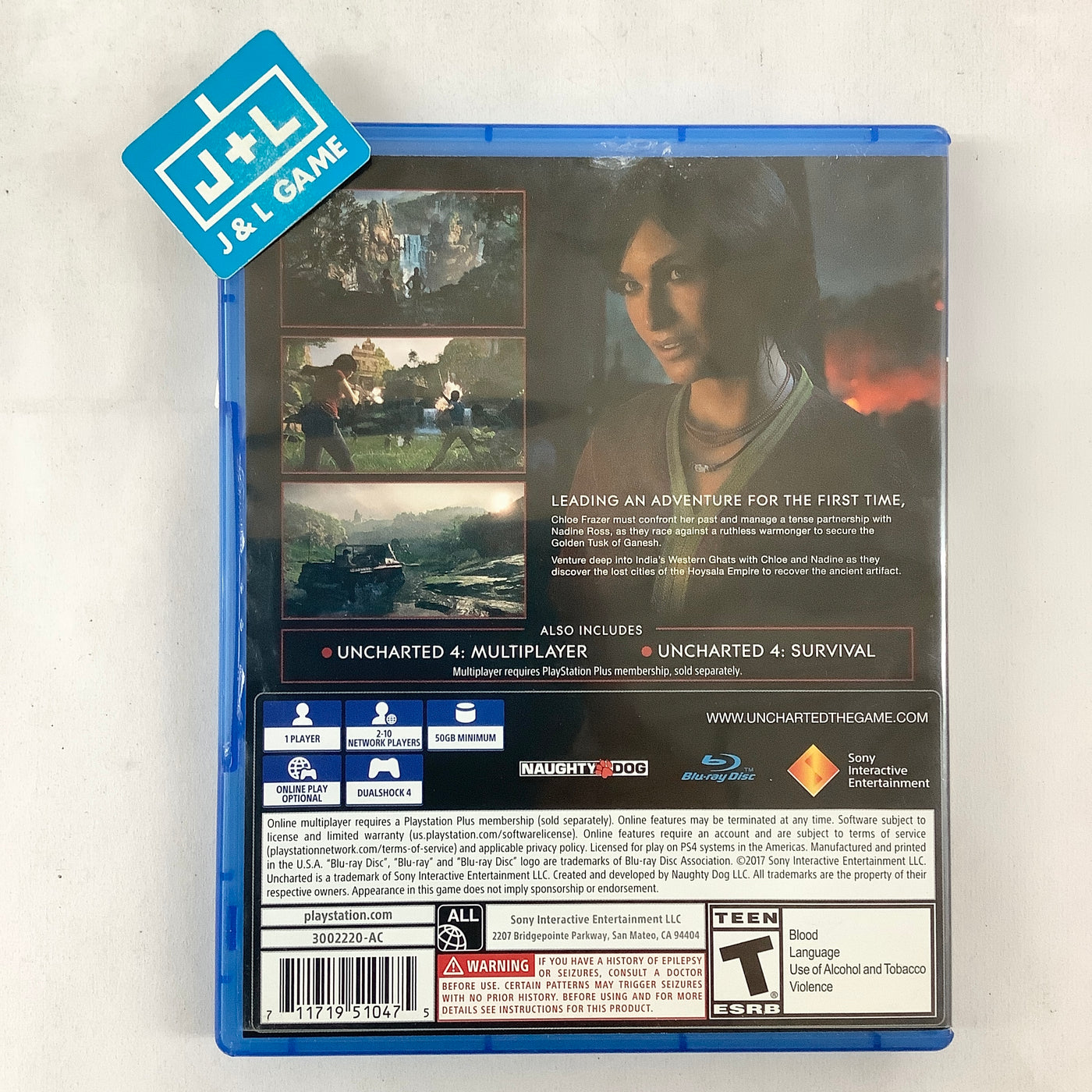 Uncharted: The Lost Legacy - (PS4) PlayStation 4 [Pre-Owned]