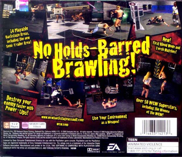 WCW Backstage Assault - (PS1) Playstation 1 Video Games Electronic Arts   