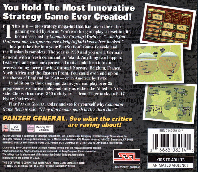 Panzer general deals ps1