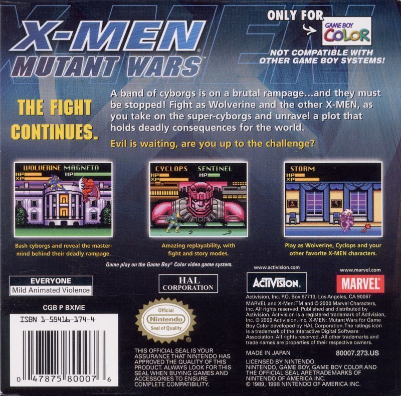 X-Men: Mutant Wars - (GBC) Game Boy Color [Pre-Owned]