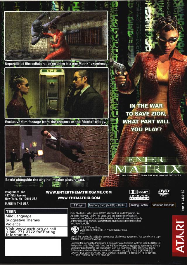 Enter the Matrix - (PS2) PlayStation 2 [Pre-Owned]