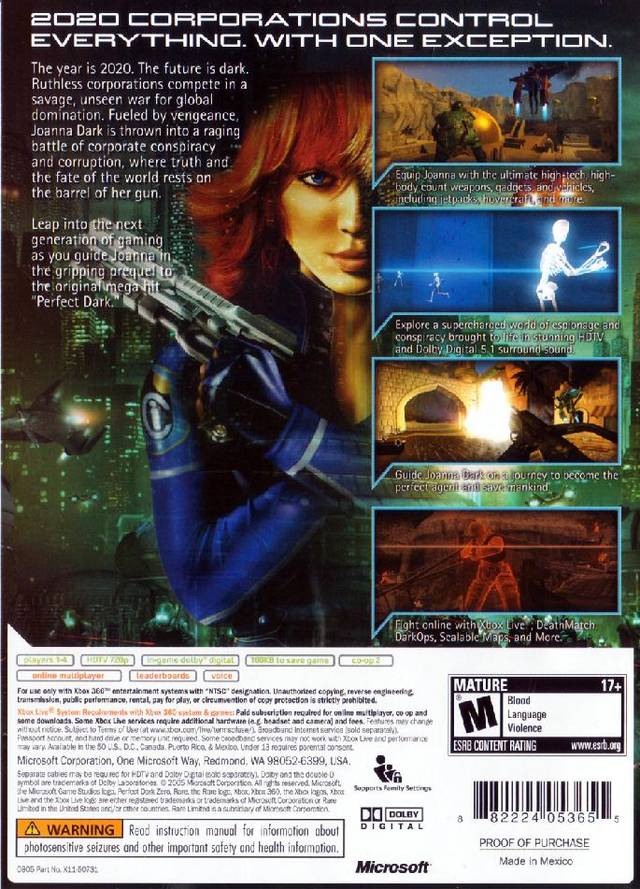 Perfect dark top zero official game guide Xbox 360