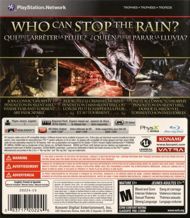 Silent Hill Downpour For Playstation outlet 3