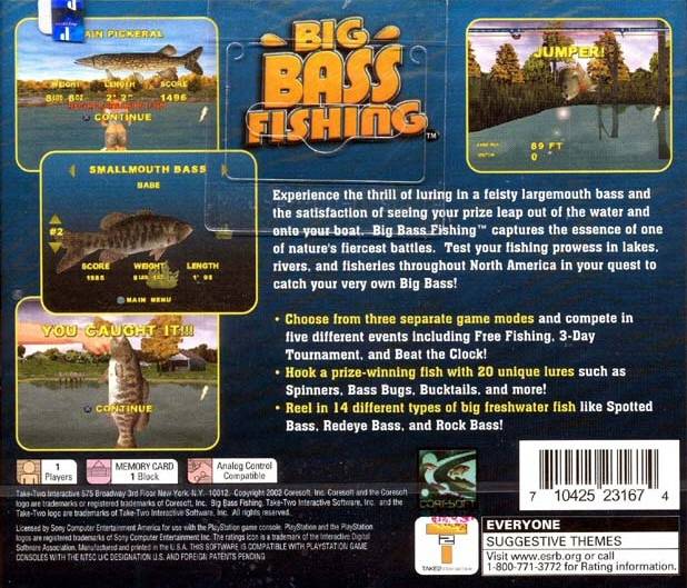 Big Bass Fishing - (PS1) PlayStation 1 [Pre-Owned]