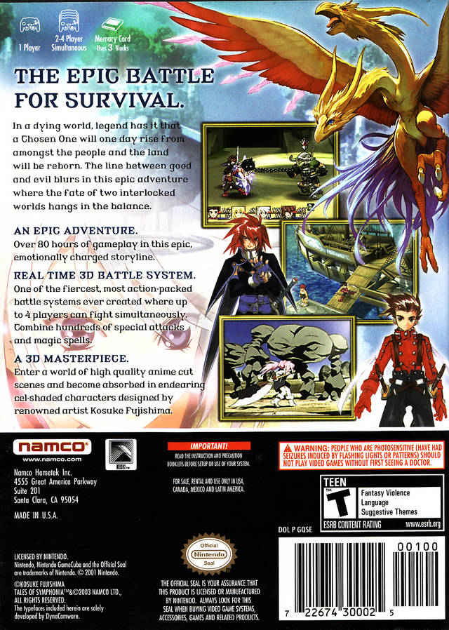 Tales shops of Symphonia for Nintendo GameCube