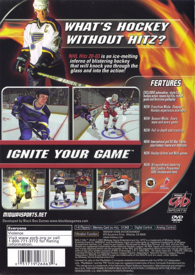 NHL Hitz 20-03 - PlayStation 2 – J&L Video Games New York City