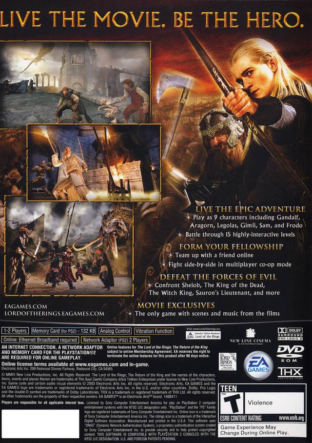 Lord of the rings the deals return of the king ps2