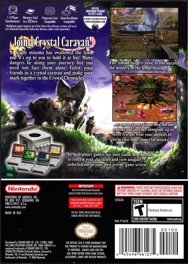 Final Fantasy Crystal Chronicles on purchases Nintendo GameCube