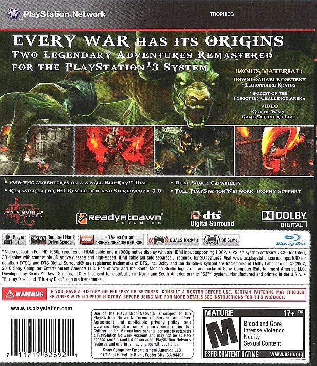 God of War Origins Collection For cheapest Playstation 3