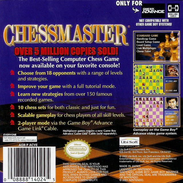 Chessmaster (Nintendo Game 2024 Boy Advance, 2002) Brand New Sealed GBA Game