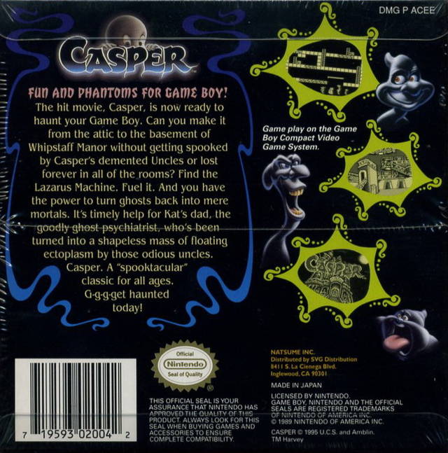 Casper Gameboy Advance Game Factory online Sealed