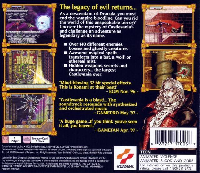 Castlevania Symphony of 2024 The Night For Playstation 1