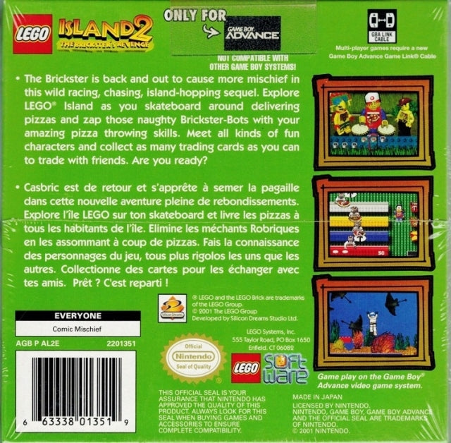 Lego island 2 the brickster's sales revenge gba