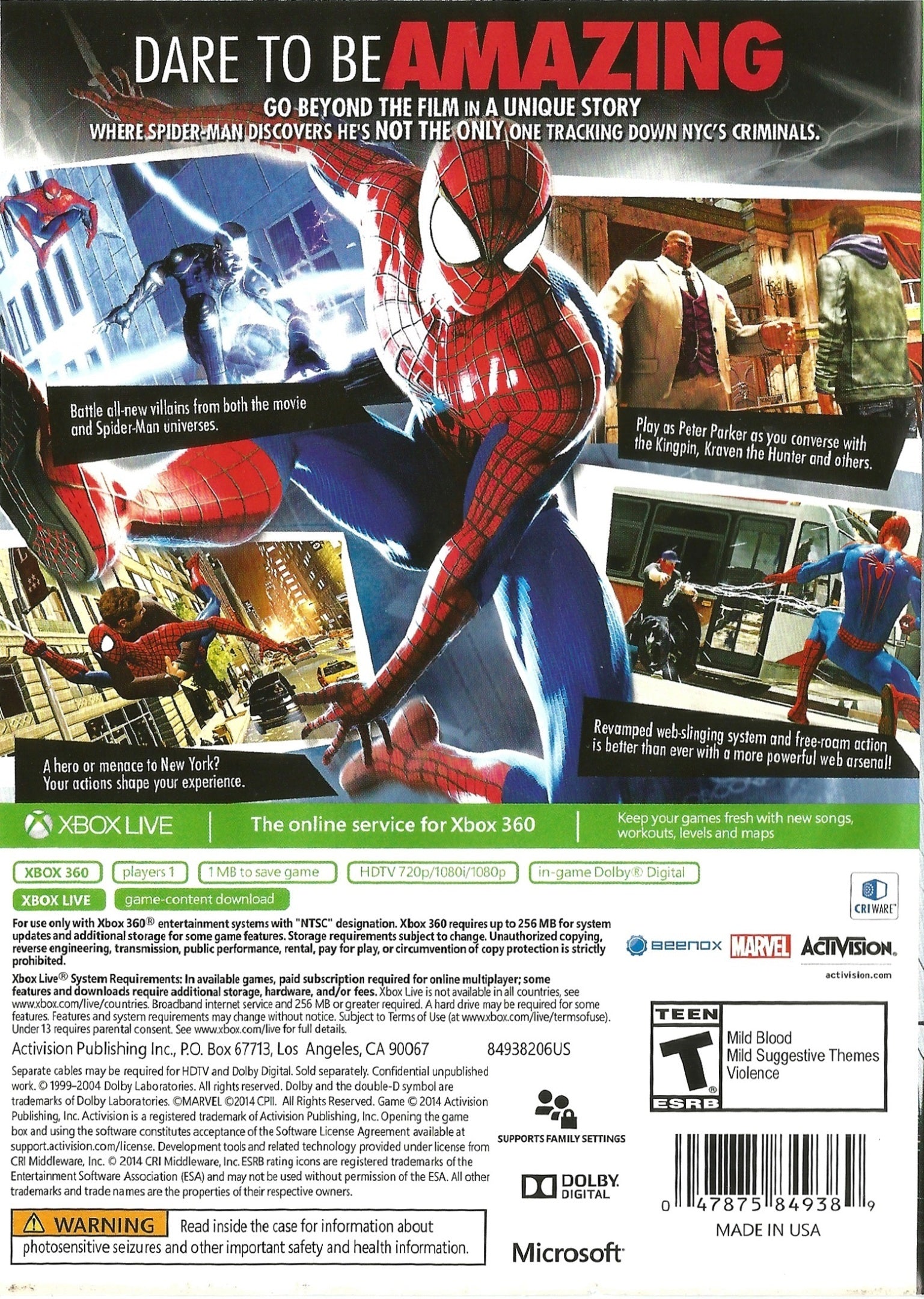 The amazing spider man orders 2 xbox 360