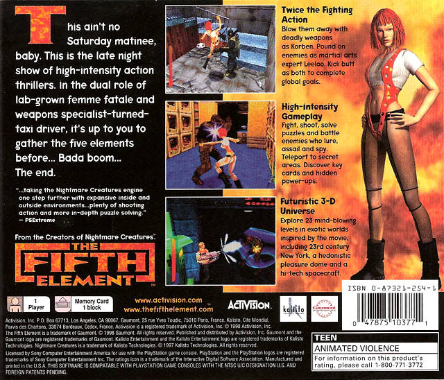 The Fifth Element - (PS1) PlayStation 1 [Pre-Owned] Video Games Activision   