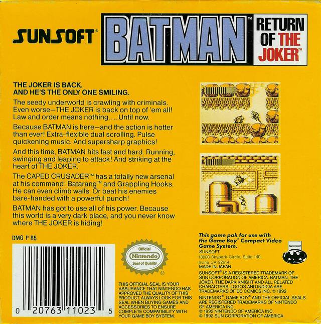 Batman: Return of the Joker - (GB) Game Boy [Pre-Owned]