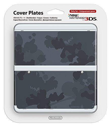 New Nintendo 3DS Cover Plates No.045 (Mario Camouflage Grey) - New Nintendo 3DS (Japanese Import) Accessories Nintendo   